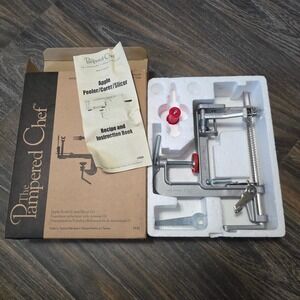 The Pampered Chef Apple Peeler Corer Slicer 2430 Metal Countertop Clamp with Box